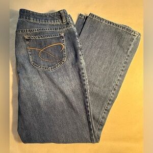 Chico's Platinum Boot Cut Blue Jeans. Chicos size 2.